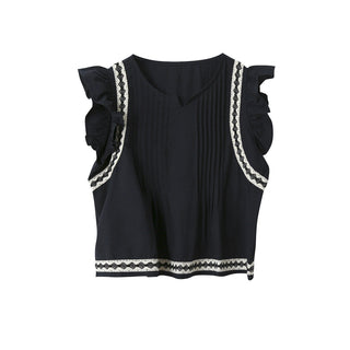 ruffle V-neck Top