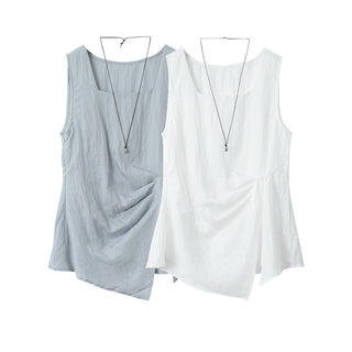sleeveless square neck Top