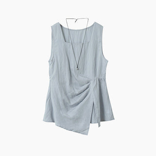sleeveless square neck Top