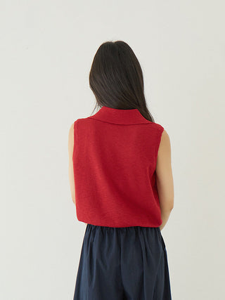 polo sleeveless Top