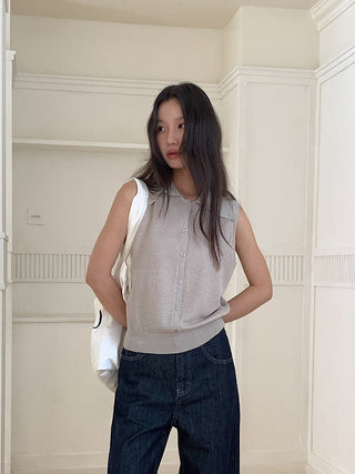 polo sleeveless Top