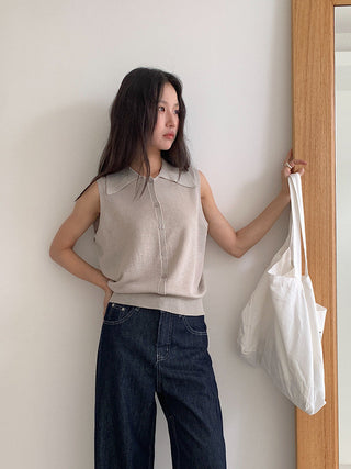 polo sleeveless Top
