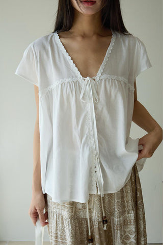 lace ruffled top