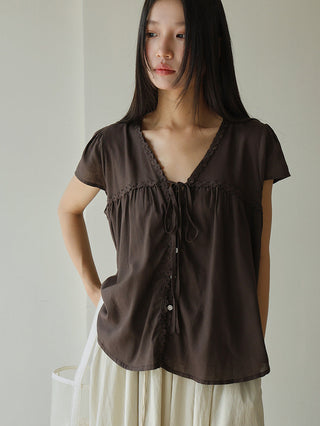lace ruffled top