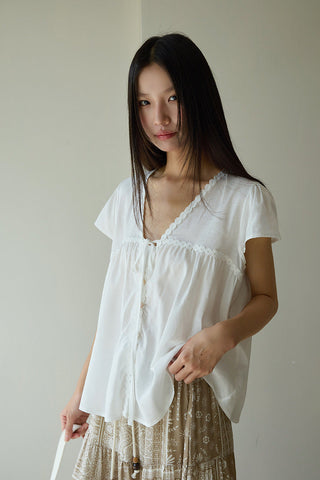 lace ruffled top