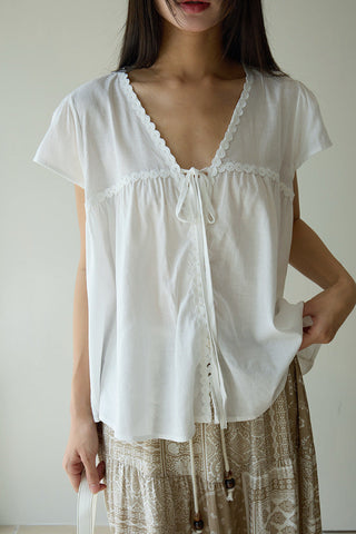 lace ruffled top