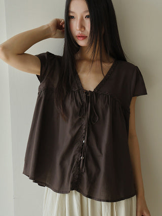 lace ruffled top