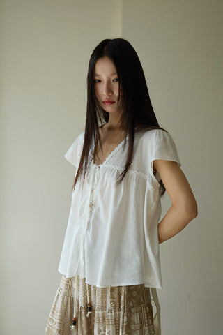 lace ruffled top