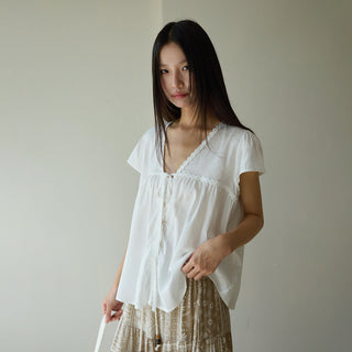 lace ruffled top