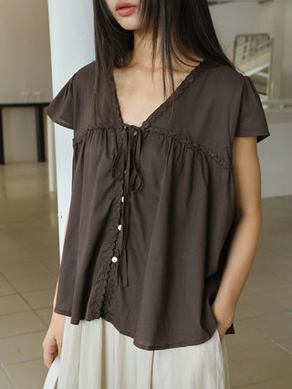 lace ruffled top