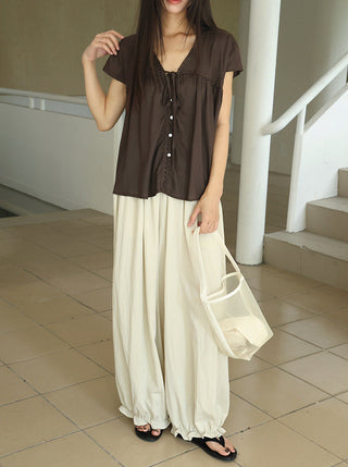 lace ruffled top