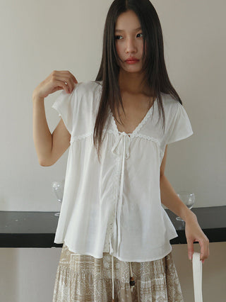 lace ruffled top