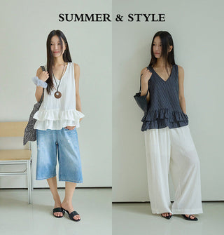 striped sleeveless Top