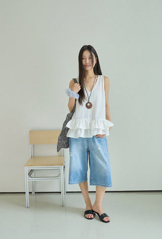 striped sleeveless Top
