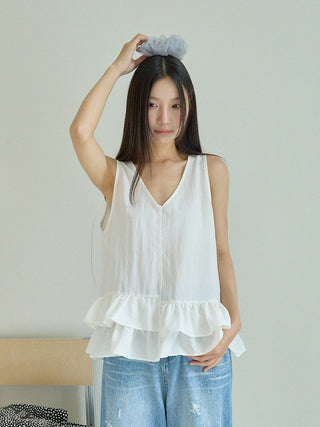 striped sleeveless Top
