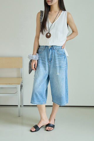 striped sleeveless Top