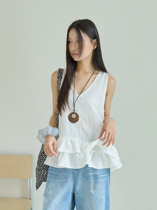 striped sleeveless Top