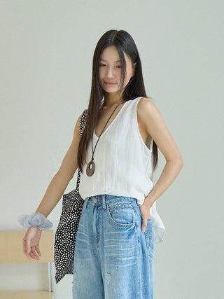 striped sleeveless Top