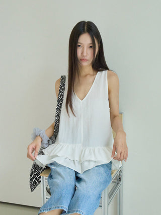 striped sleeveless Top