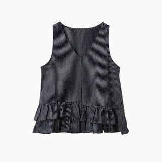 striped sleeveless Top
