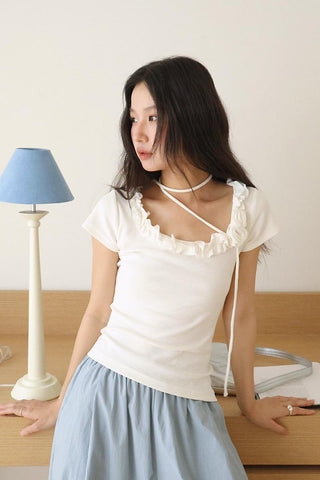 flower scarf top