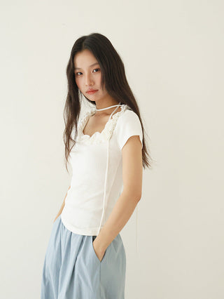 flower scarf top