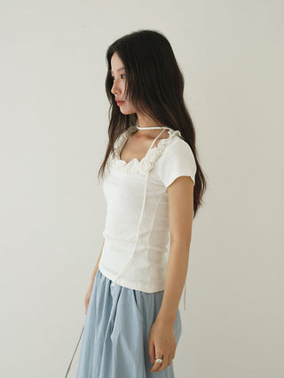 flower scarf top