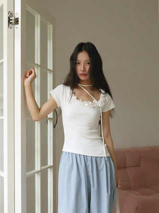 flower scarf top
