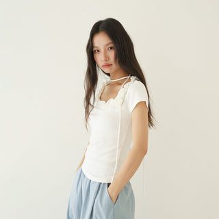 flower scarf top