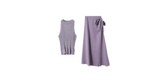 knit skirt set