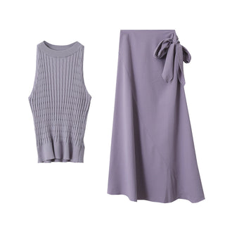 knit skirt set