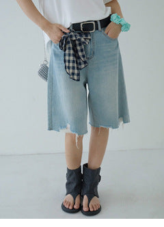 drawstring striped top