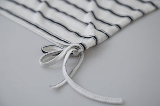 drawstring striped top