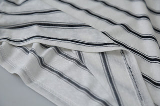 drawstring striped top
