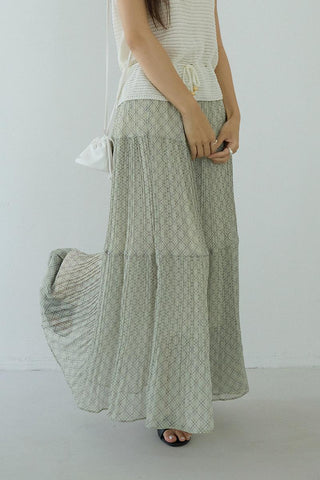 plaid A-line skirt