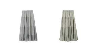 plaid A-line skirt