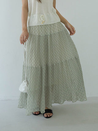 plaid A-line skirt