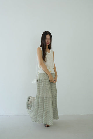 plaid A-line skirt