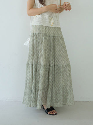 plaid A-line skirt