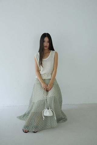 plaid A-line skirt