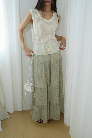 plaid A-line skirt