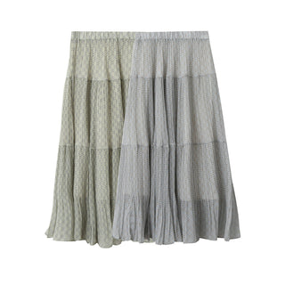 plaid A-line skirt