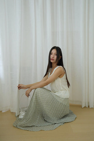 plaid A-line skirt