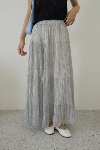 plaid A-line skirt