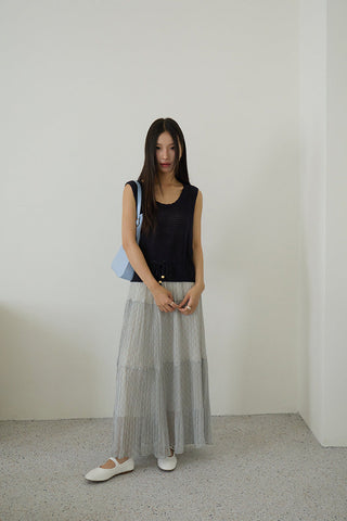 plaid A-line skirt