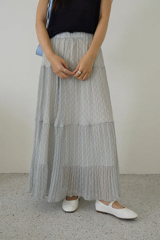 plaid A-line skirt