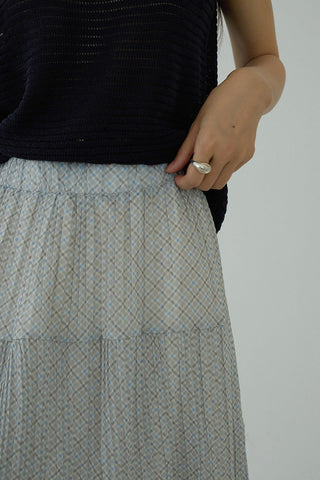 plaid A-line skirt