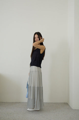 plaid A-line skirt