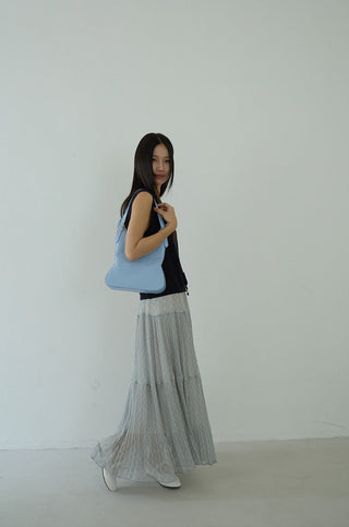 plaid A-line skirt
