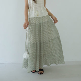 plaid A-line skirt